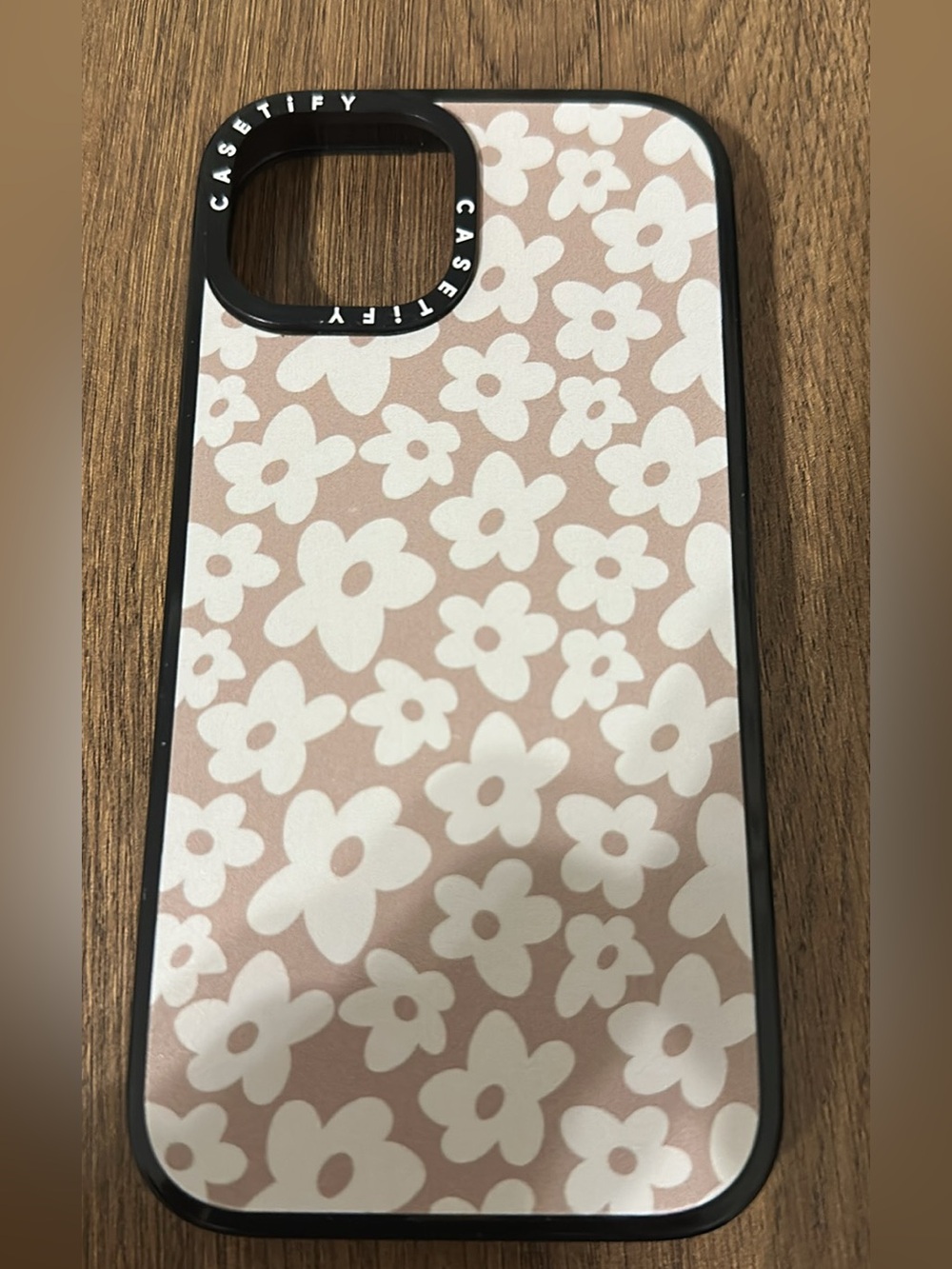Casetify Pink Floral Phone Case with White Flowers